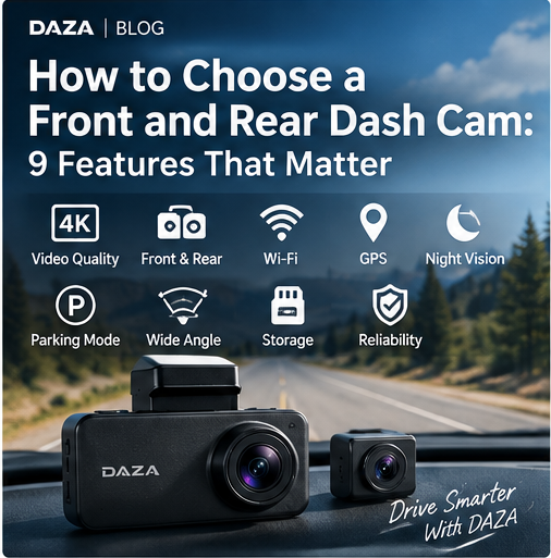 Front and rear dash cam buying guide with key features