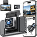 DAZA 4K+4K Dual Dash Cam Front and Rear, 5.8GHz WiFi Dash Camera for Cars, STARVIS Night Vision, 3