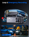 DAZA G105P loop recording and G-sensor clip lock with a 32GB microSD card included