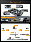 DAZA G501 four camera install powered from the OBD port or 12V socket, no drilling